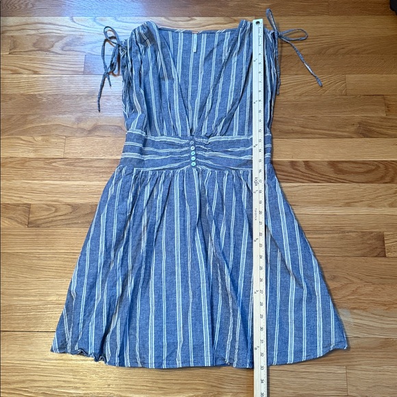 Free People Roll the dice Blue and White Striped Mini Dress - Picture 6 of 12